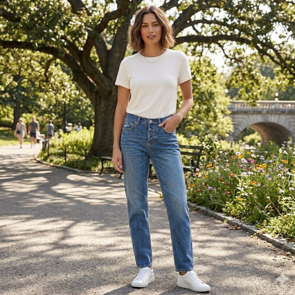 J. CREW Blue Premium Edition Slim Boyfriend Straight Jeans Size 29 NEW